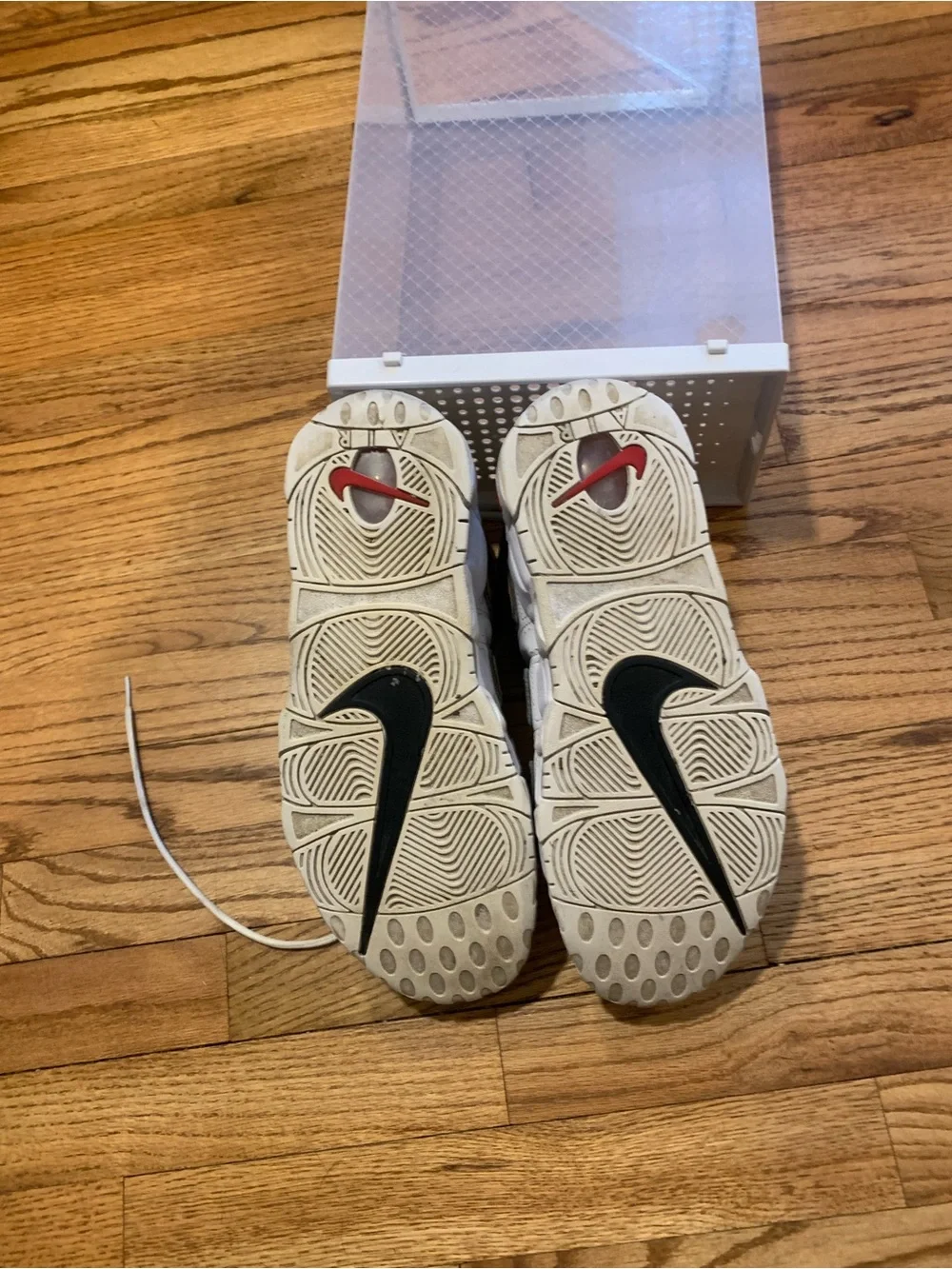 Nike Kids White Sneakers with Multicolor Graphic Panels